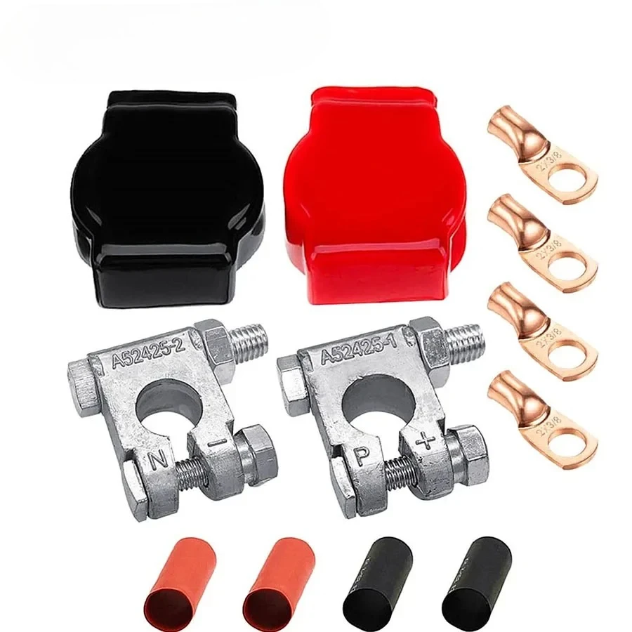 Car Battery Terminals Connectors Clamps  Termina pair kit Heavy duty battery clip lead alloy heavy duty auto accessories