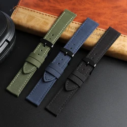 Canvas wristband for1853 Tissot Haixing T120 Nylon Canvas Watch Band T120407A Watch Accessories Butterfly Buckle 21MM Male strap