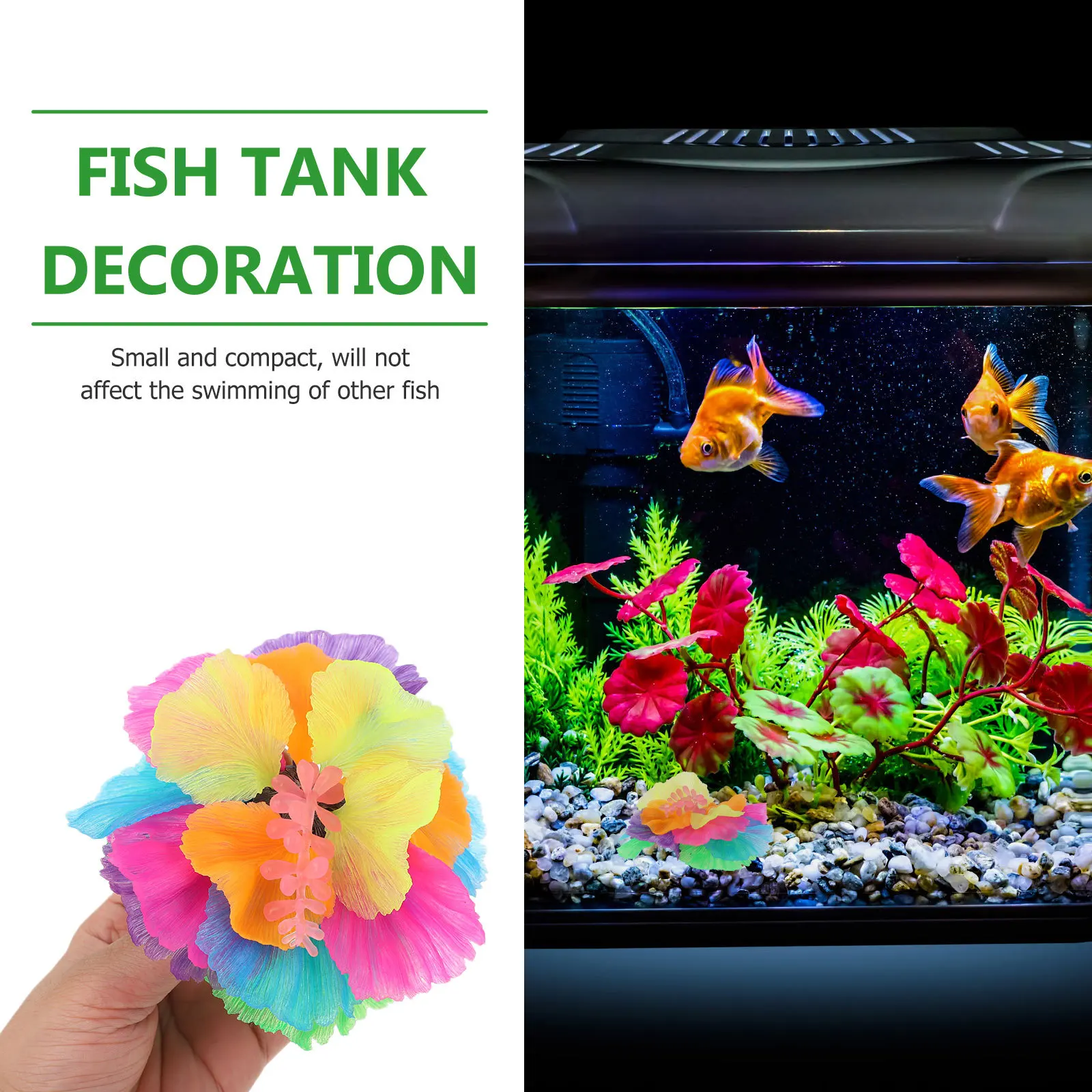 

1pc Silicone Aquatic Lifelike Water Plant Ornament For Aquarium Fish Tank Decoration Artificial Plant Mini Aquatic Decor Home