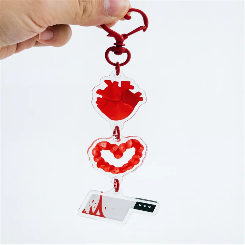 Horror Cute Guts & Knife | Lin - Retro Gaming Keychain ulasan dan harga