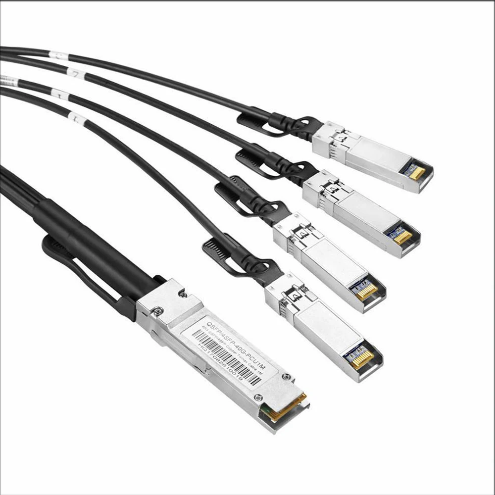 Imagem -02 - Cabos Passivos de Cobre Dac Qsfp para 4x10g Sfp Plus Cabo Conexão Direta 1m 3m