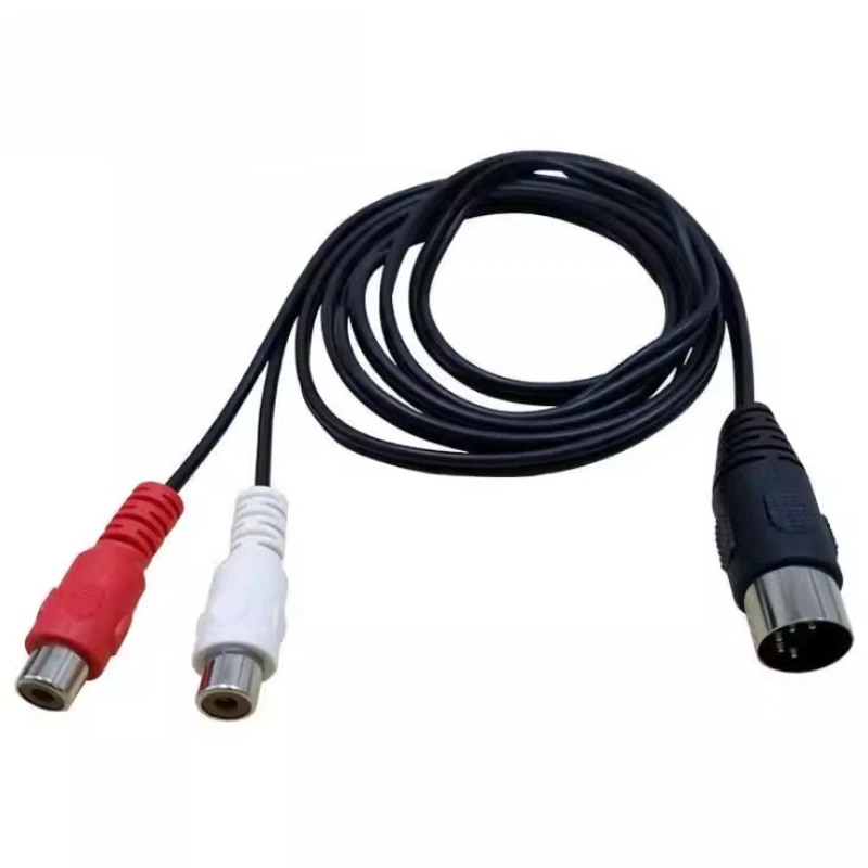5 Pin DIN Male to 2 RCA Female Adapter Cable for Vintage Audio 2pcs