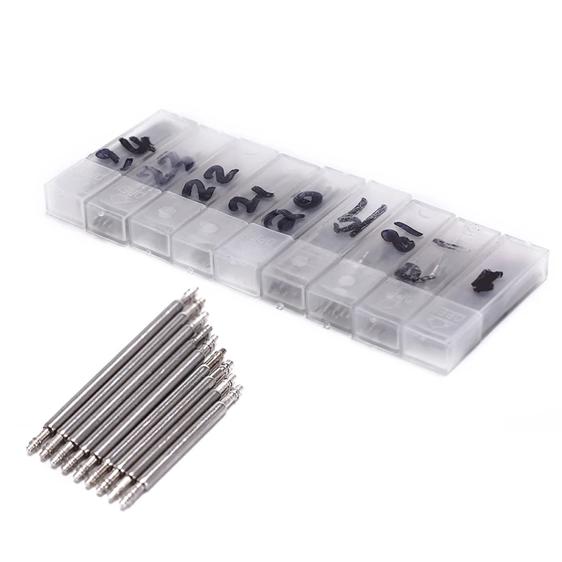 20pcs Watch Repair Set Stainless Steel Watch Band Spring Bars Strap Link Pins 16mm-24mm