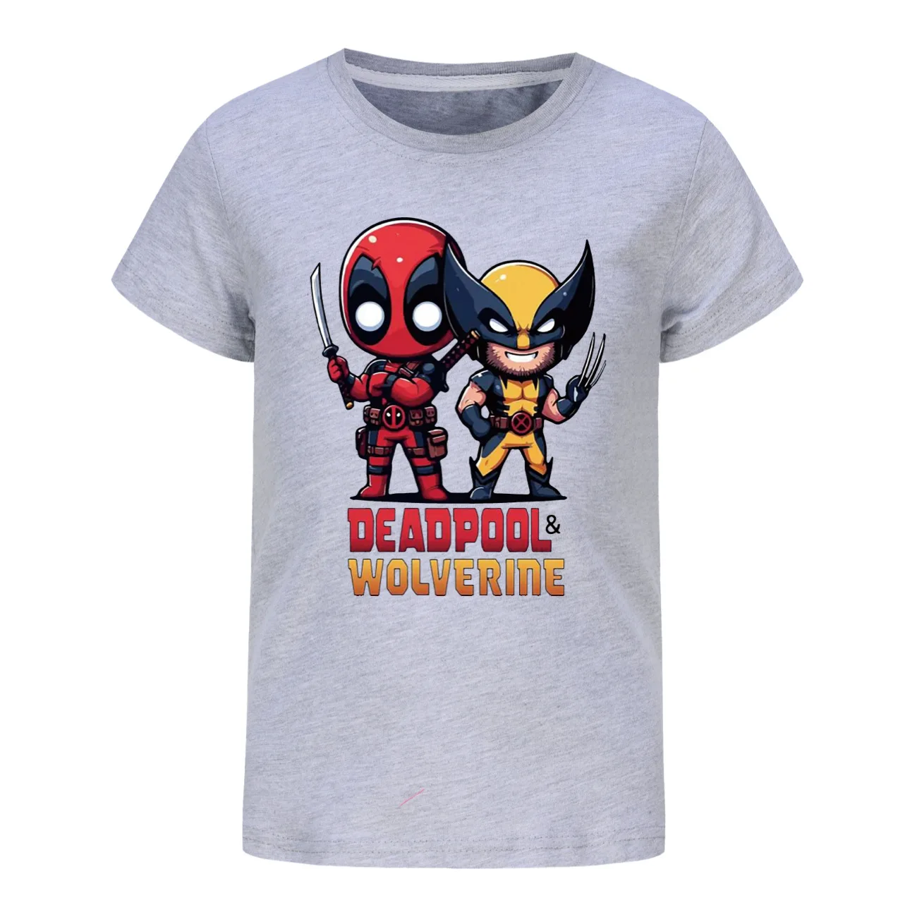 Nieuwe 2024 Mode Deadpool Meisjes Tops T-Shirts Zomer Cartoon Print Kinderen Korte Mouw T-Shirts Katoen Kinderen Kleding 3648