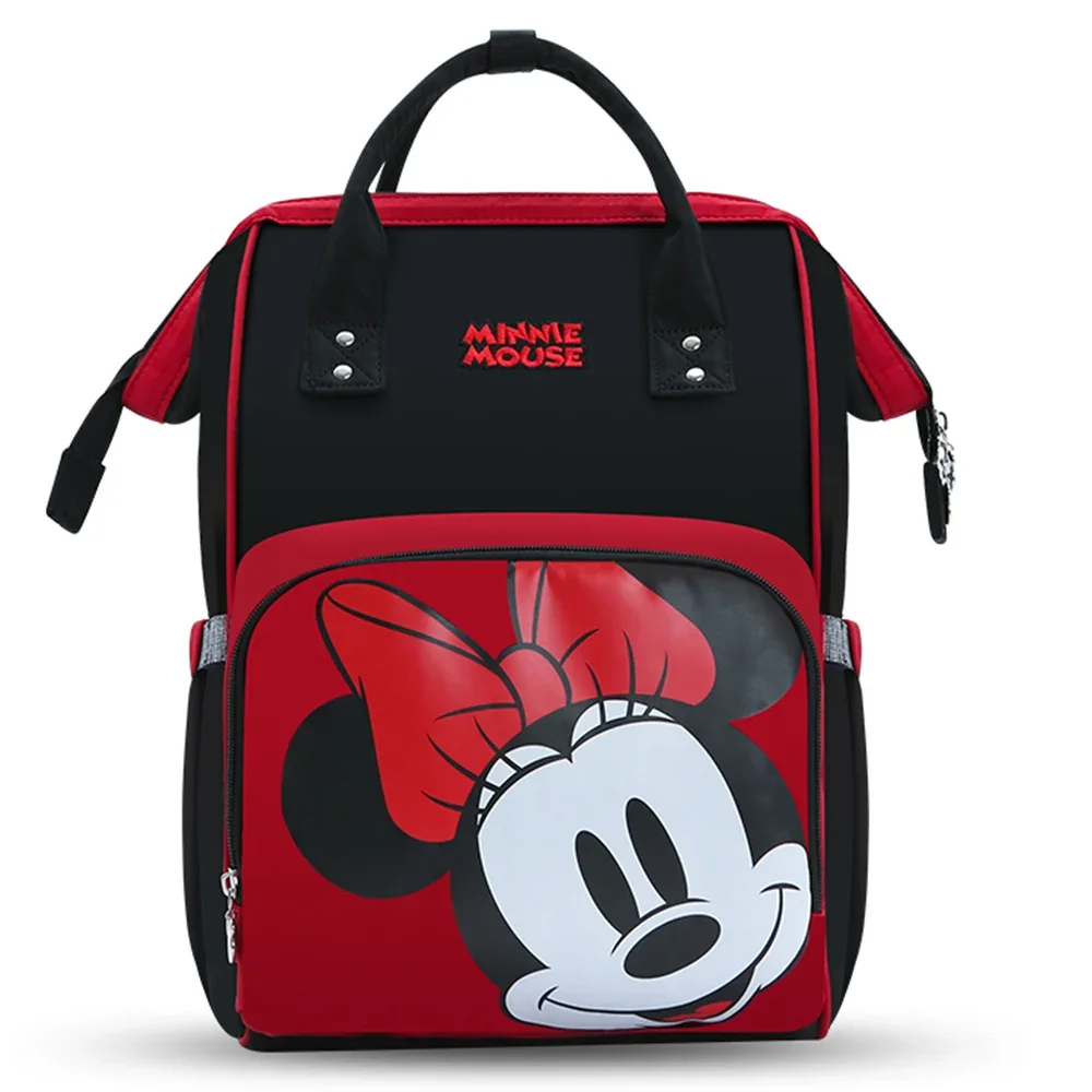 Disney Waterproof Nappy Changing Backpack Cute Minnie Mickey Diaper Bag Baby Care Mummy Stroller Bags Mother Maternity Backpack