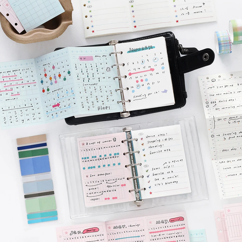 40PCS Memo series loose leaf replacement M5 inner page Korean ins hand account storage accessories inner page view 2