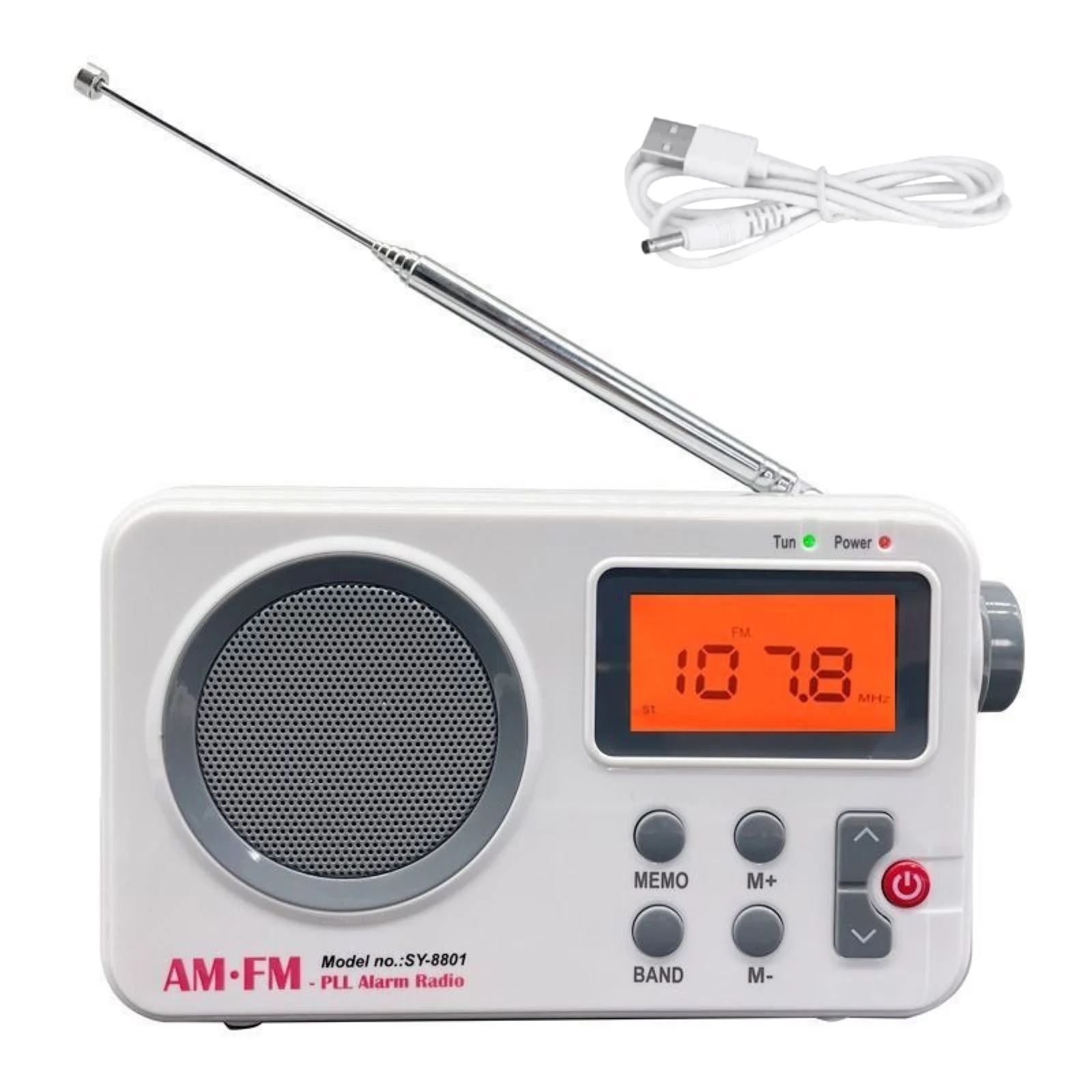 Portable AM/FM PLL Alarm Radio Digital LCD Screen Clear Loud Audio Speaker Player