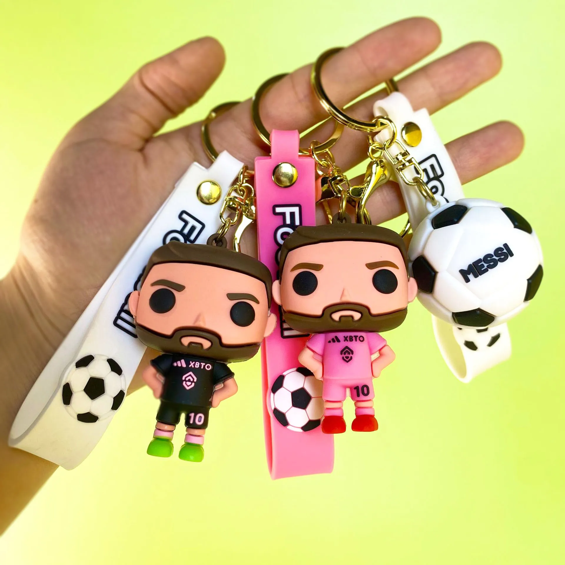 Messi Keychain PVC Vinyl Action Figure Collection Model Toys for Children Birthday Football Christmas Gift navidad freeshipping