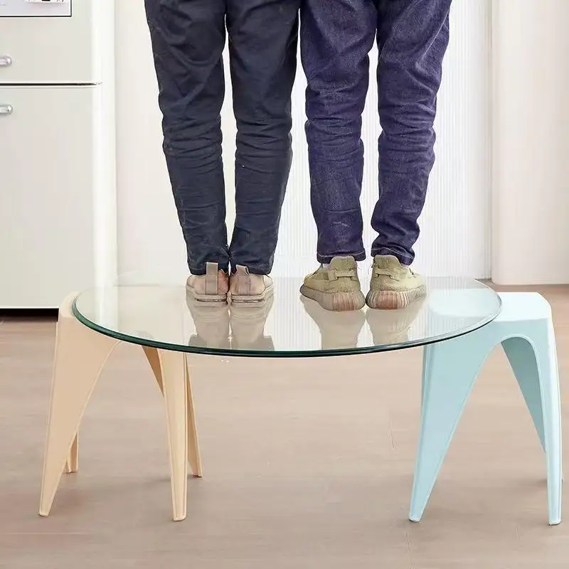 سطح طاولة مستدير من الزجاج المقسى بسمك 35.4 بوصة 3/8 بوصة