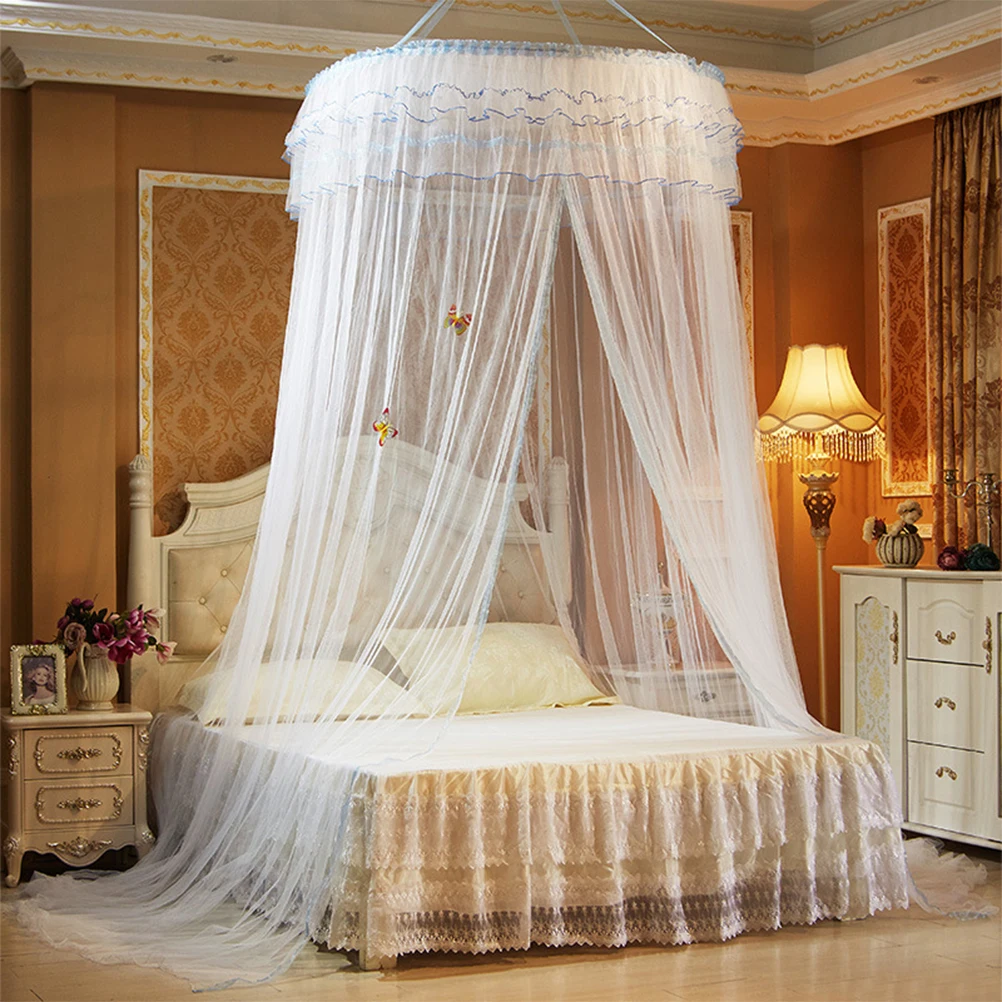 

Lace Mosquito Net Bed Curtain Dome Hanging Canopy Netting Pure Romantic High Quality Material Lightweight Sturdy Fine Mesh Air