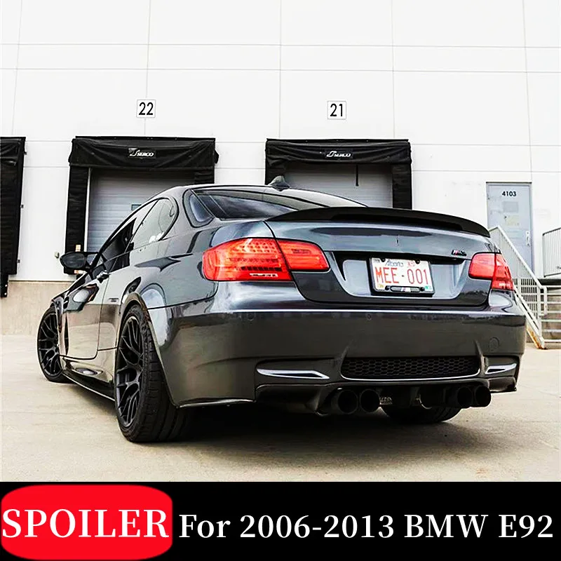 

For 2006-2013 BMW E92 M3 Real Carbon Fibe Car Rear Trunk Lid Lip Body Kit Spoiler Wings P Style Tuning Exterior Accessories