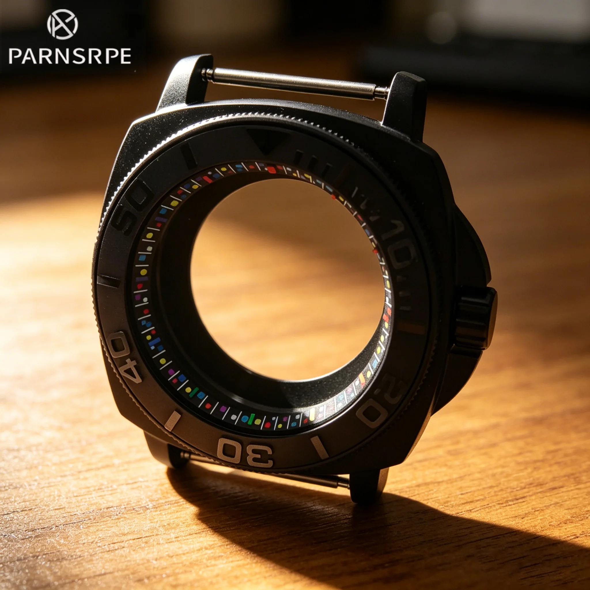 

The black stainless steel 41mm case is suitable for the NH35/NH36 movement and is equipped with sapphire glass.