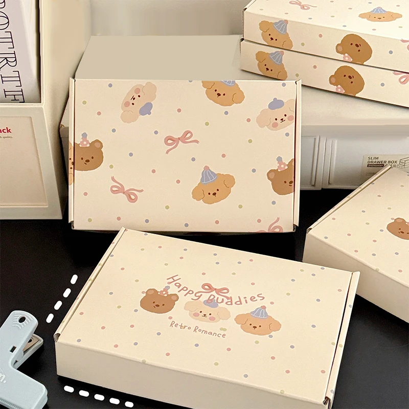 Scatole quadrate per aereo da compagnia Deluxe da 5 pezzi in giallo latte, ideali per regali