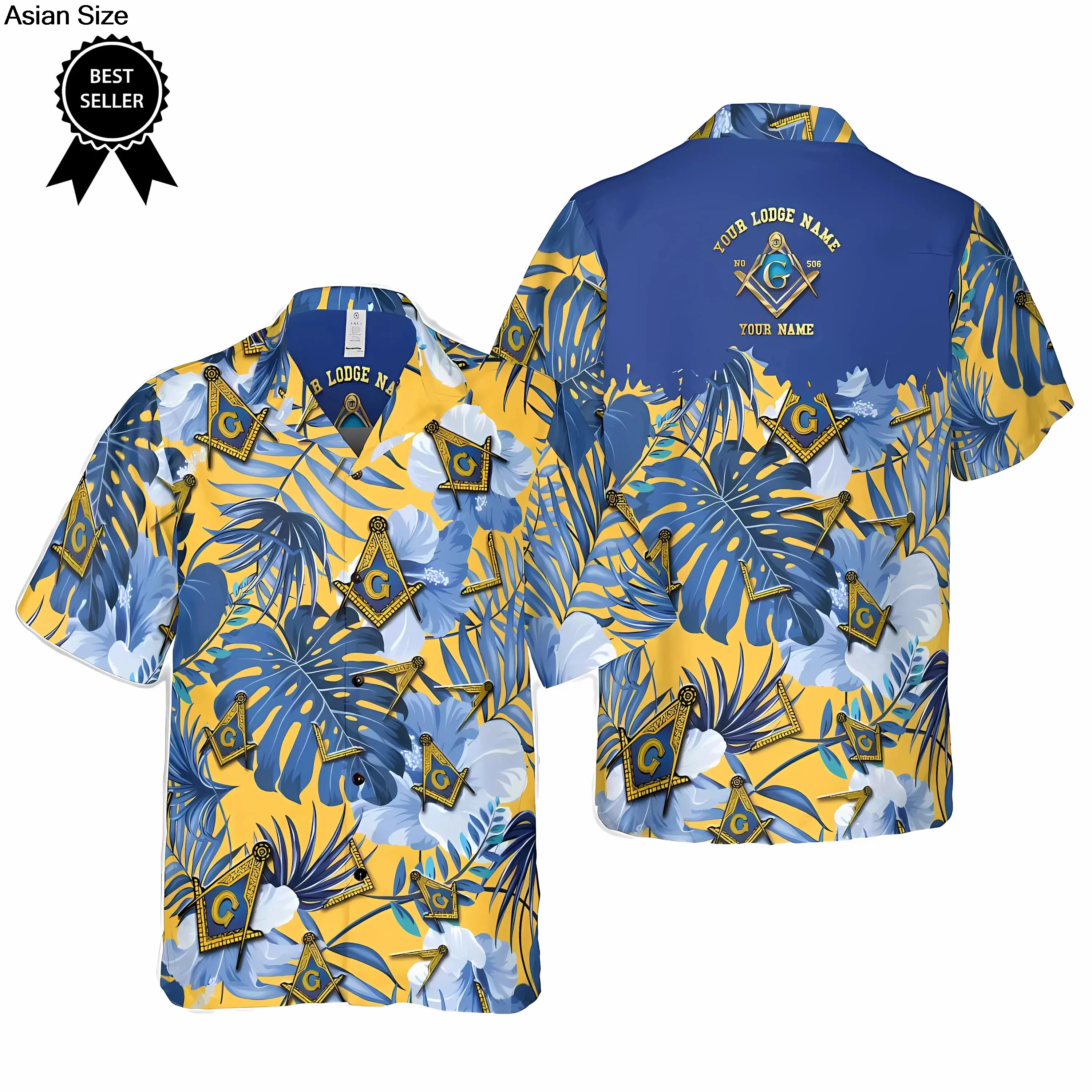 

2025 New Freemasonry Shirts For Men Clothes Harajuku Fashion Masonic Beach Shirt Personalized Mason Short Sleeve Hawaian Tops