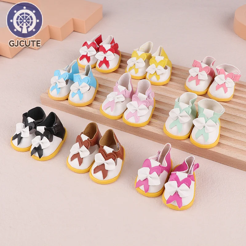 5.5CM Lovely Bow Doll Shoes Boots For 14 Inch Doll 1/6 Mini Shoes Boots Accessories For 32-33 Russia DIY Doll TOY