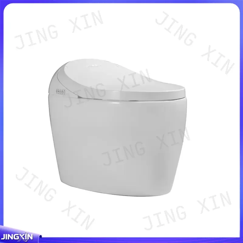 custom for Egg shaped Integrated Smart Toilet Automatic Power Failure Flushing Foot Sensor Flush Bidet Seat Heated Dry