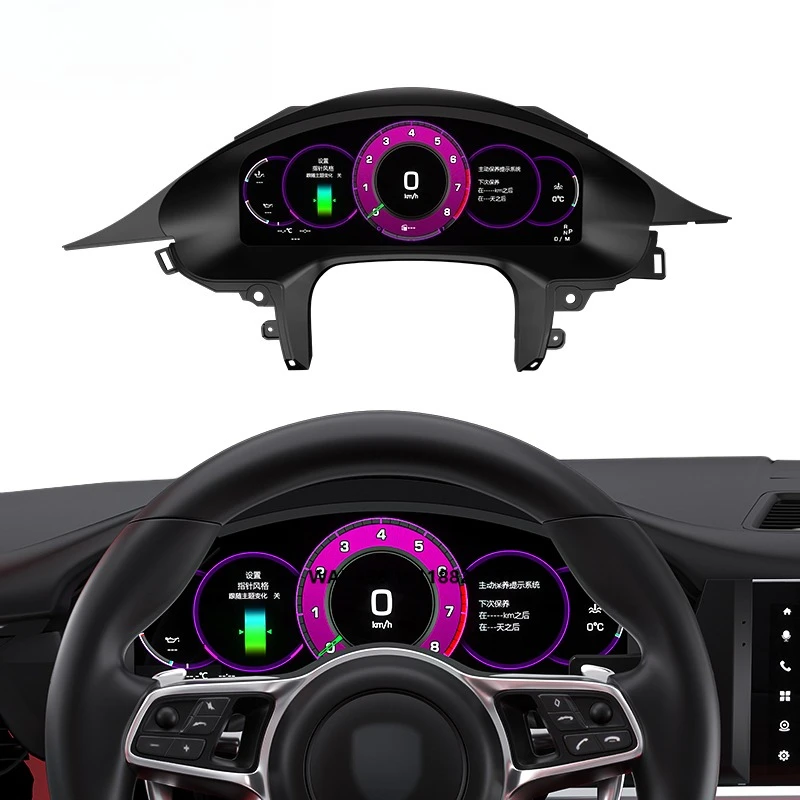 Cluster di strumenti per cruscotto digitale da pannello tachimetro per misuratore automatico per auto da 12,3 pollici per Panamera