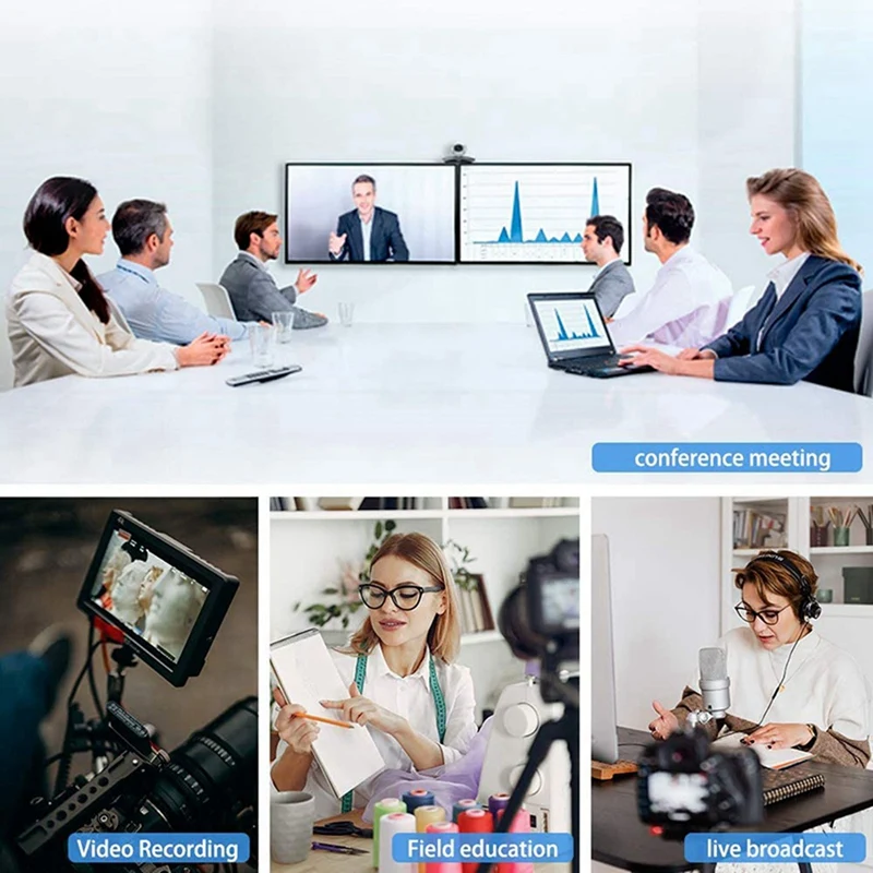 Cartão de captura de vídeo para transmissão e gravação ao vivo, 3X, USB 3.0, Full HD, 1080P, 4K