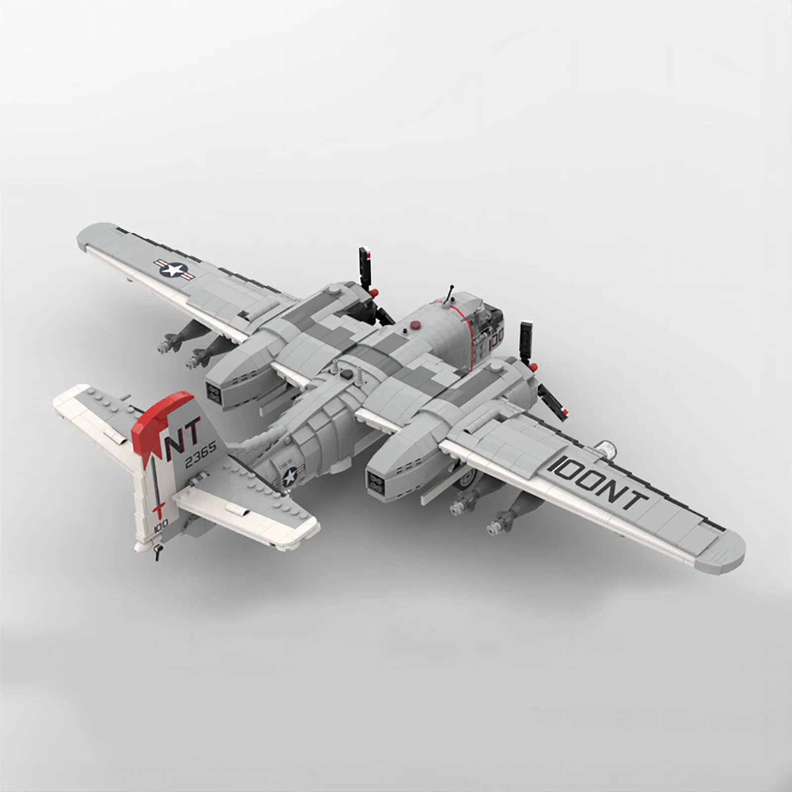 New Moc 1/35 USA Tracker S-2 ASW Plane S-2 Anti-Submarine Warfare Aircraft Fighter Building Blocks Action Figure Toys