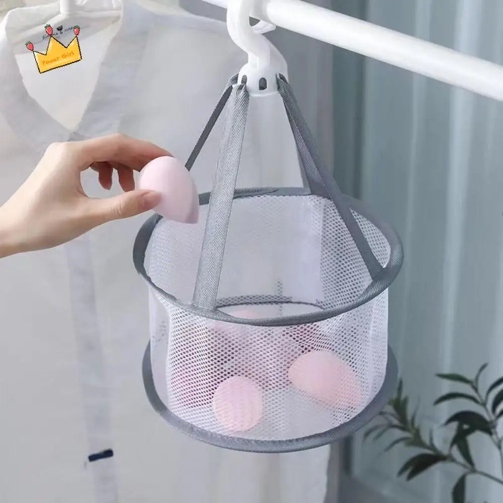 Powder Puff Storage Organizer Sponge Mesh Pocket Mesh Rack Hanging Basket Drying Net Bag Beauty Egg Dryer Makeup Puff Holder