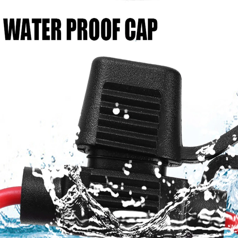 Car Fuse Holder Waterproof Mini Blade Adapter Splash-proof Box for 12V 30A in Line Cutoff Switch Socket Damp Proof Fuse Socket