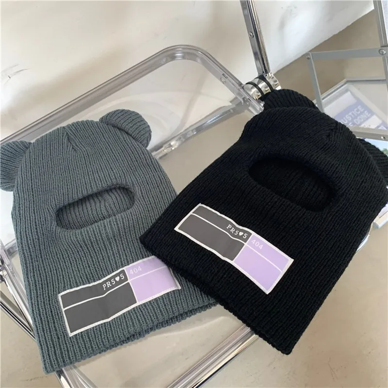 Masker Ski Tikus Multifungsi Topi Rajut Hangat Musim Dingin Topeng Balaclava Topi Wol Buatan Topeng Tebal Beanies Pria dan Wanita Dewasa