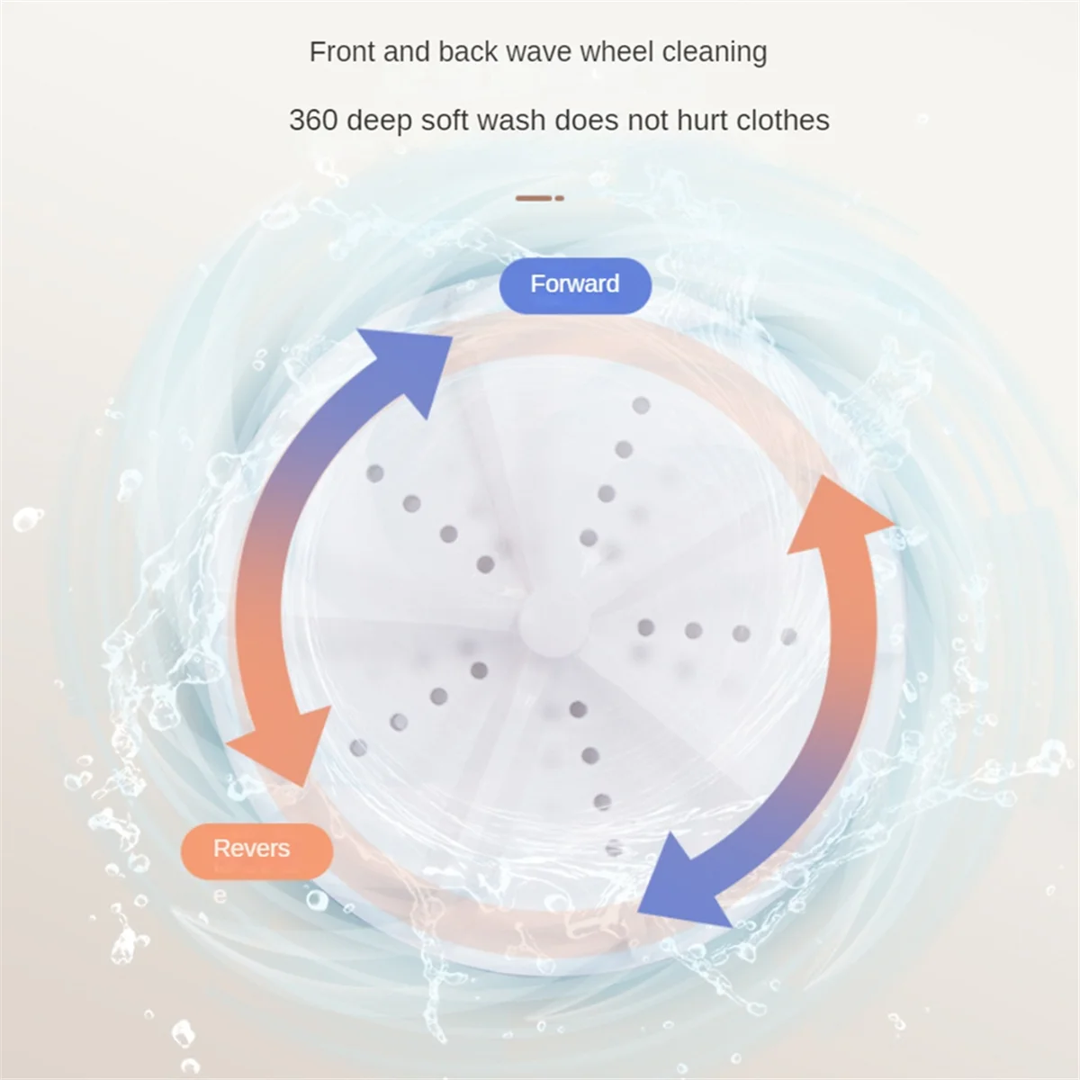 FZFZ 휴대용 세탁기 가정용 여행용 흡입 컵이있는 초음파 터빈 미니 세탁기 RV 아파트