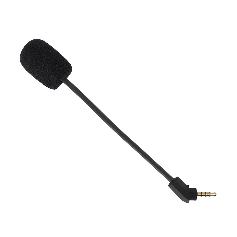 3.5mm Plug Mic Replacement Detachable Bendable Arm Noise Cancelling Mic 360° Rotatable for Hyper X for Cloud for Revolver