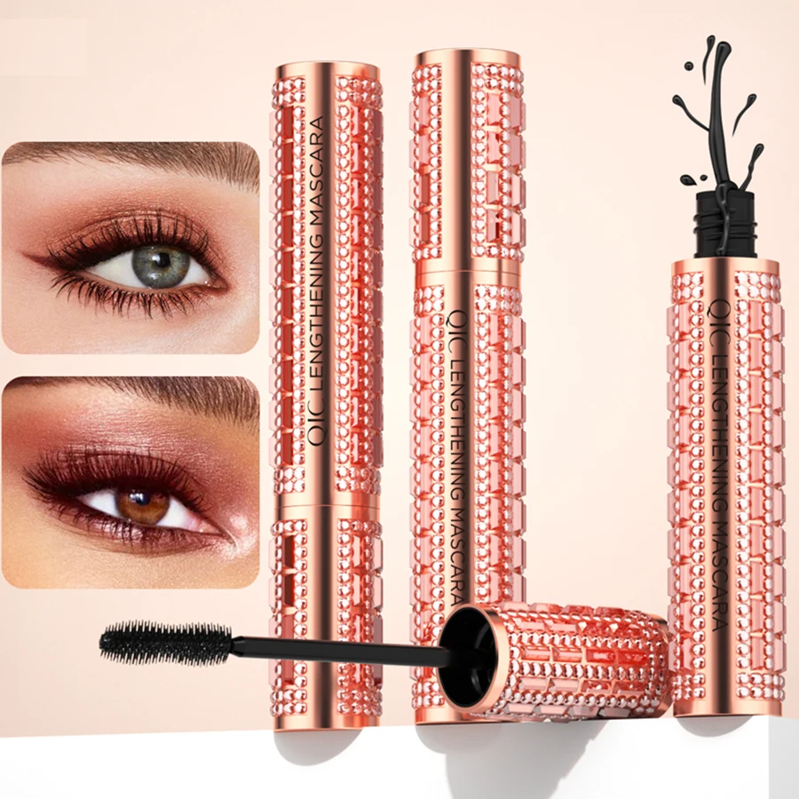 Waterproof 4D Diamond Shine Volume Curl Mascara Luxury Style Smudge-proof Eye Makeup for All Skin Types Eye Cosmetics