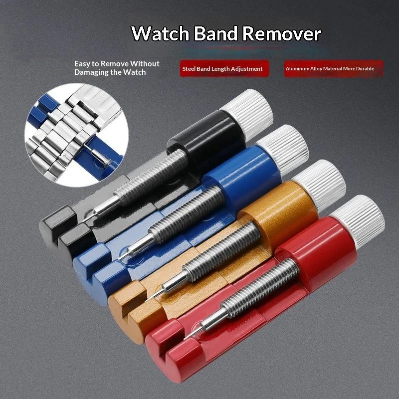 Watch Band Link Remover Tool Aluminum Alloy Adjuster For Steel Strap Pin Removal Repair Kit