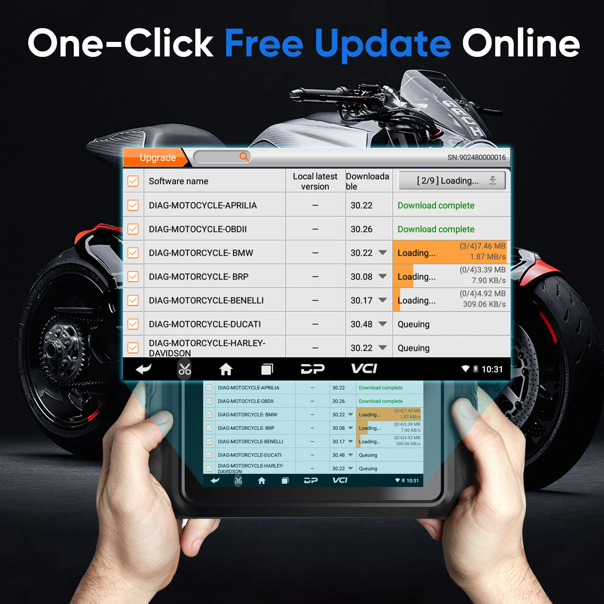 ANCEL MT700 Motorcycle Diagnostic Tool Motorcycle Scanner All System ABS Bleeding Oil Reset Auto VIN Automotive Tools
