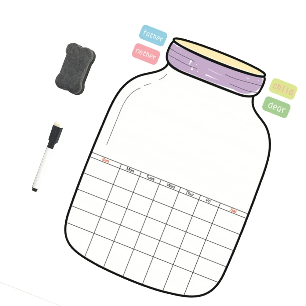 

Creative Erasable Message Board Sticker Fridge Reminder with Pen Blackboard Magnet Whiteboard Sticker for Refrigerator Notes and