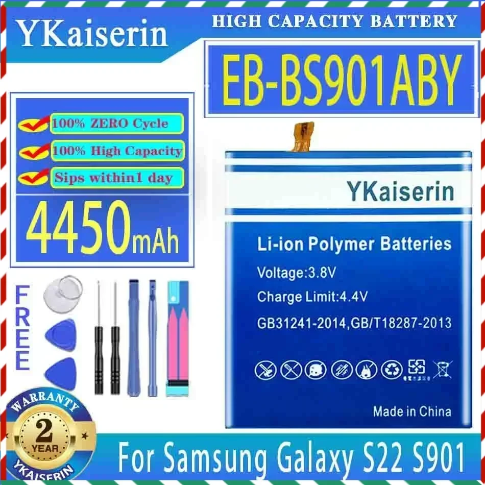 YKaiserin 4450mAh/5900mAh Replacement Battery For Samsung Galaxy S22 Plus/Ultra S22+ S22Plus S22U S22Ultra Mobile Phone Bateria