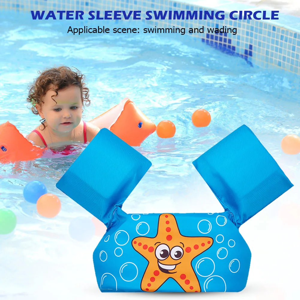 Baby Float Cartoon Arm Sleeve Life Jacket Swimsuit Foam Safety Swimming Training Floating Pool Float Swimming Ring puddle jumper