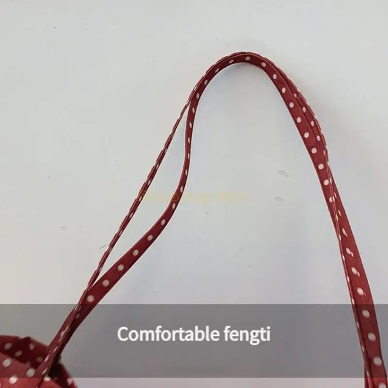 X90D Trendy Unisex Canvas Bag Red Retro Ergonomic Strap Shoulder Bags Fashion Underarm Purse for Daily Commute