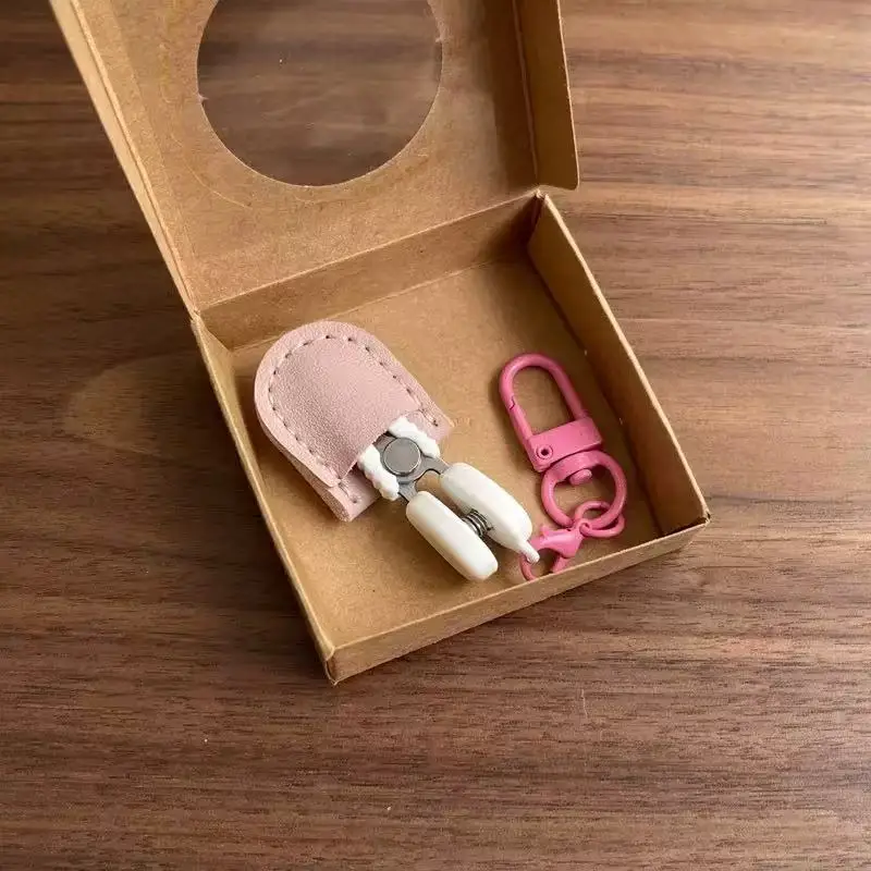 High Precision Art Mini Scissors with Protective Cover Colorful Hook Buckle Sewing Embroidery Snips with Storage Box Portable