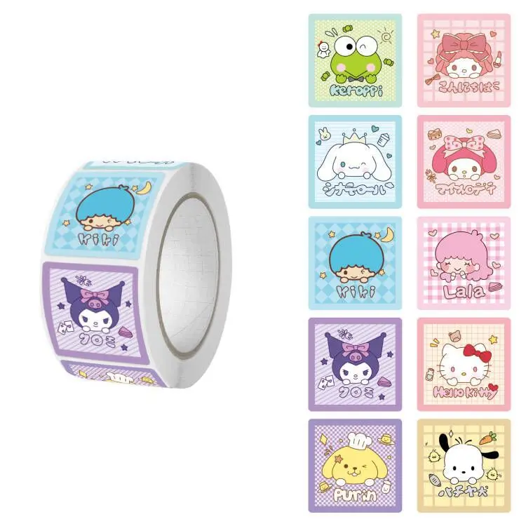 

15set/lot Sanrio Melody Pochacco Kuromi Sealing Stickers Cute Scrapbooking DIY Diary Decorative Sticker Album Stick Label