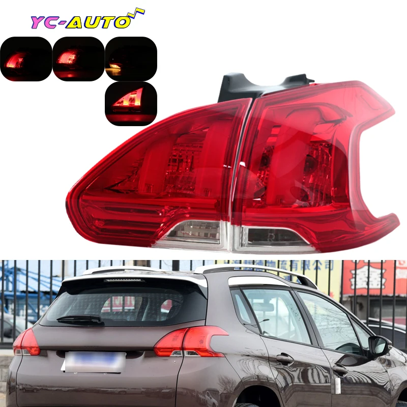 

Задний бампер, задний фонарь, указатель поворота, предупреждающий стоп-сигнал в сборе, автомобильные аксессуары для Peugeot 2008 2013 2014 2015 2016