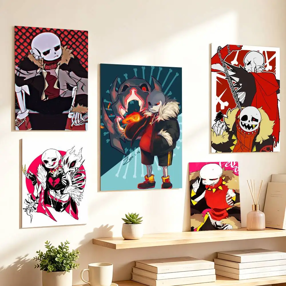 COOL Fell Ink Sans U-Undertale   Poster HD Self Adhesive Waterproof Wall Art Ideal for Home Office Dorm Gift