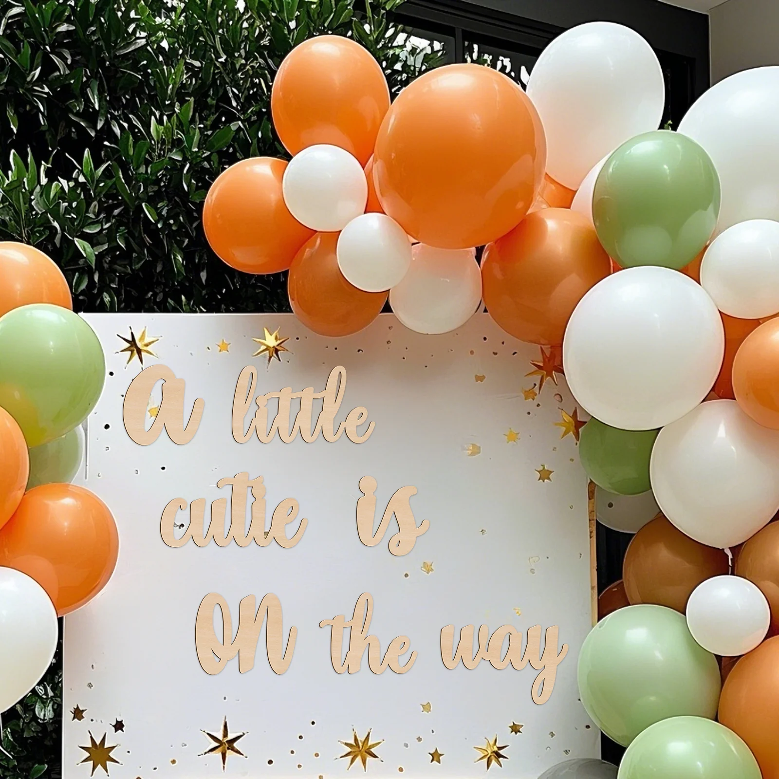 a little cutie is on the way Wooden Wall Sign, Baby Shower Backdrop & Photo Prop, Baby Announcement Party Decor