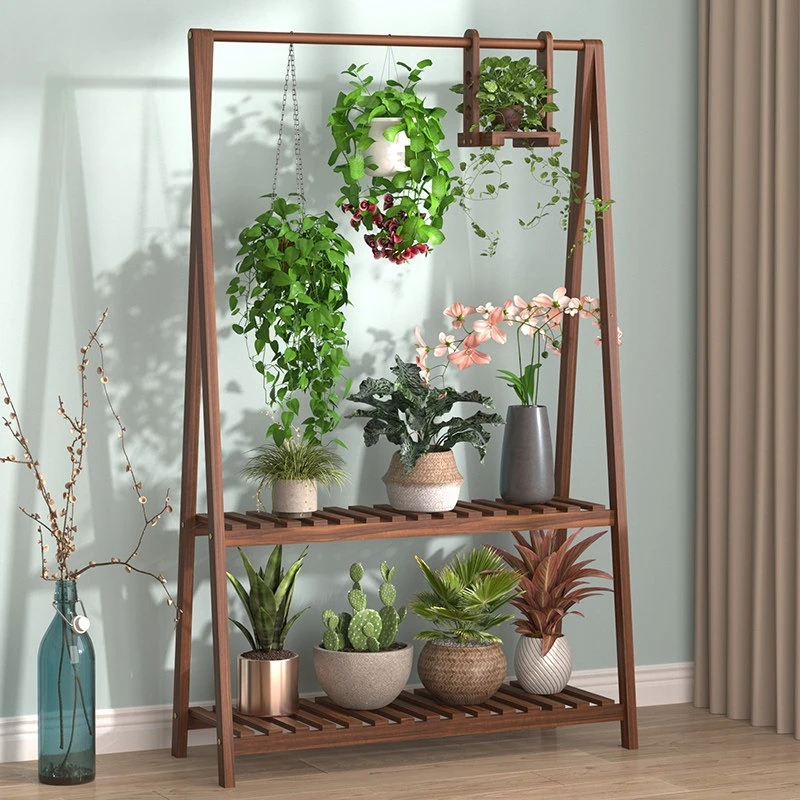 

retro multi-layer plant stand wrought iron Balcony plant shelf foldable minimalist save space balkon möbel Outdoor furniture