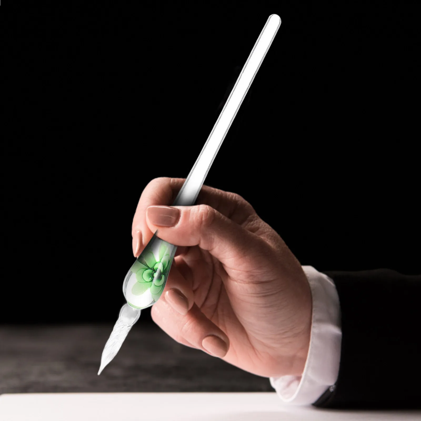 

1Set Sleek Glass Dip Pen Multi-Use for Calligraphy Drawing Signature Exquisite Gift for Family Co-Workers Glass Dip Pen