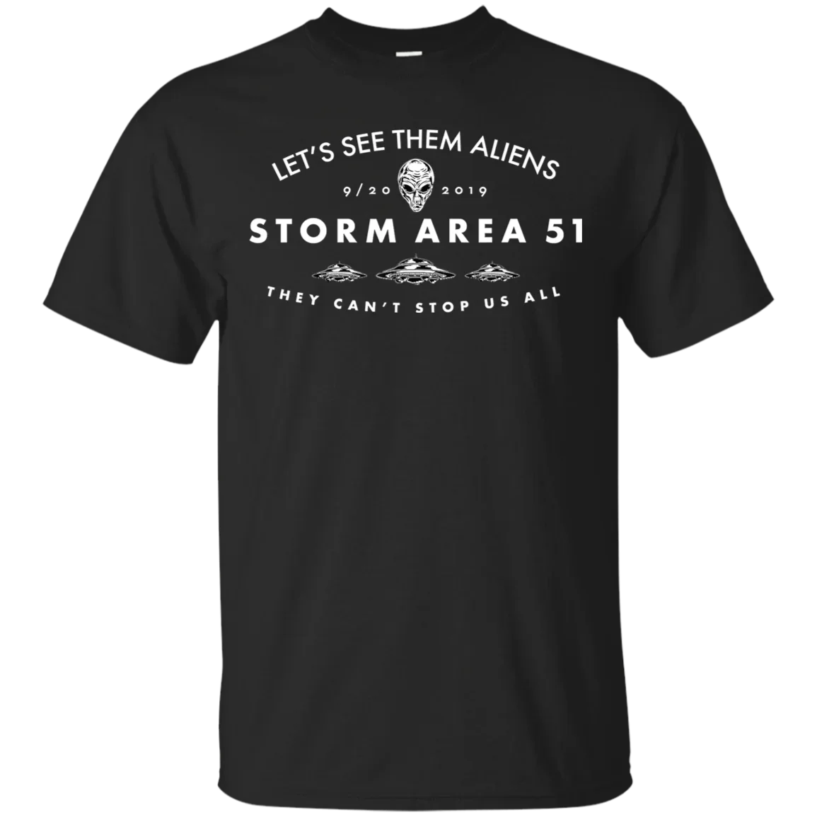 Men'S Storm Area 51 Lets See Them Aliens T-Shirt M-3Xl 2019 Unisex Tees