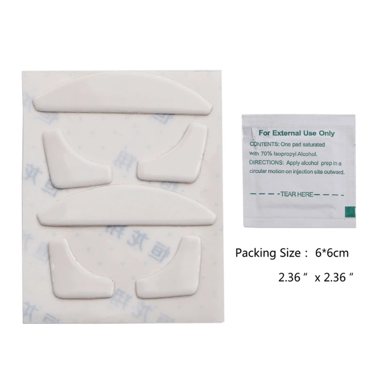 2แพ็ค Gaming Mouse Skates แผ่นรองเมาส์สำหรับ Razer-DeathAdder เมาส์สีขาว Glides Curve Edge