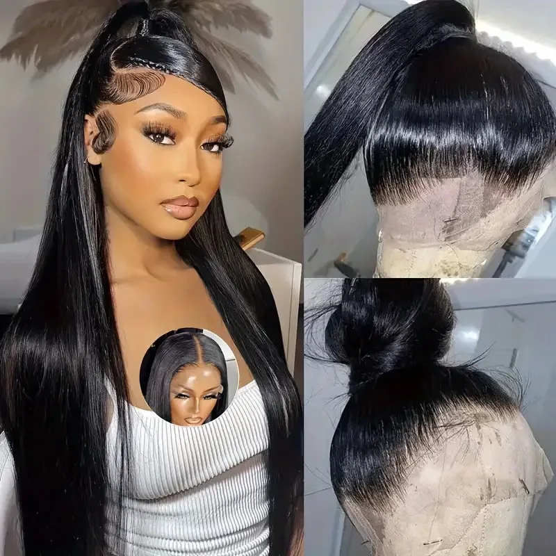 

Lace Frontal Wigs 32 34 40 Inch Deep Wave Curly Human Hair Wigs 100% For Black Women