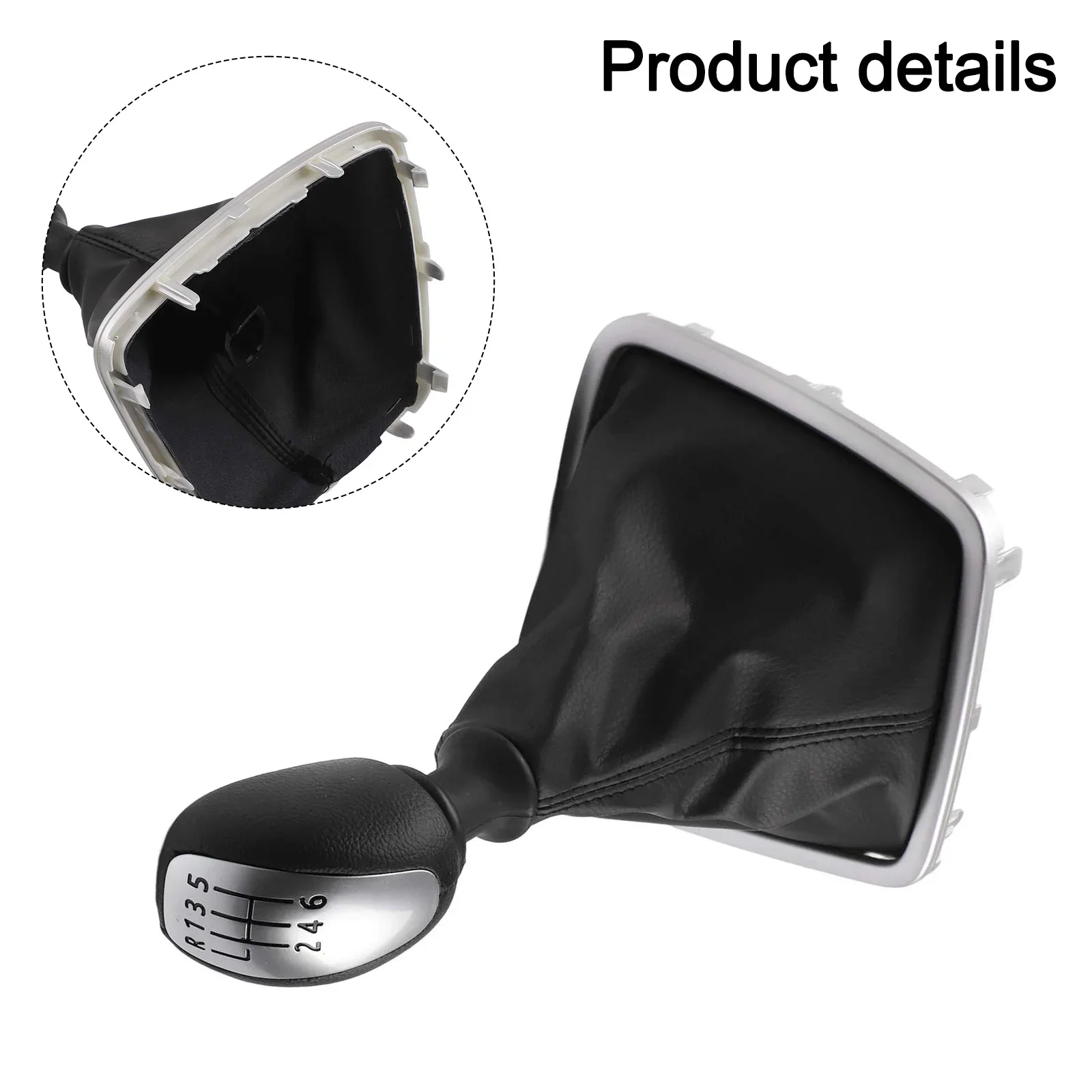 

Premium Leather Gear Cover Boot Gear Shift Knob BLACK Leather Shift Knob Sleek Design Easy Installation Process