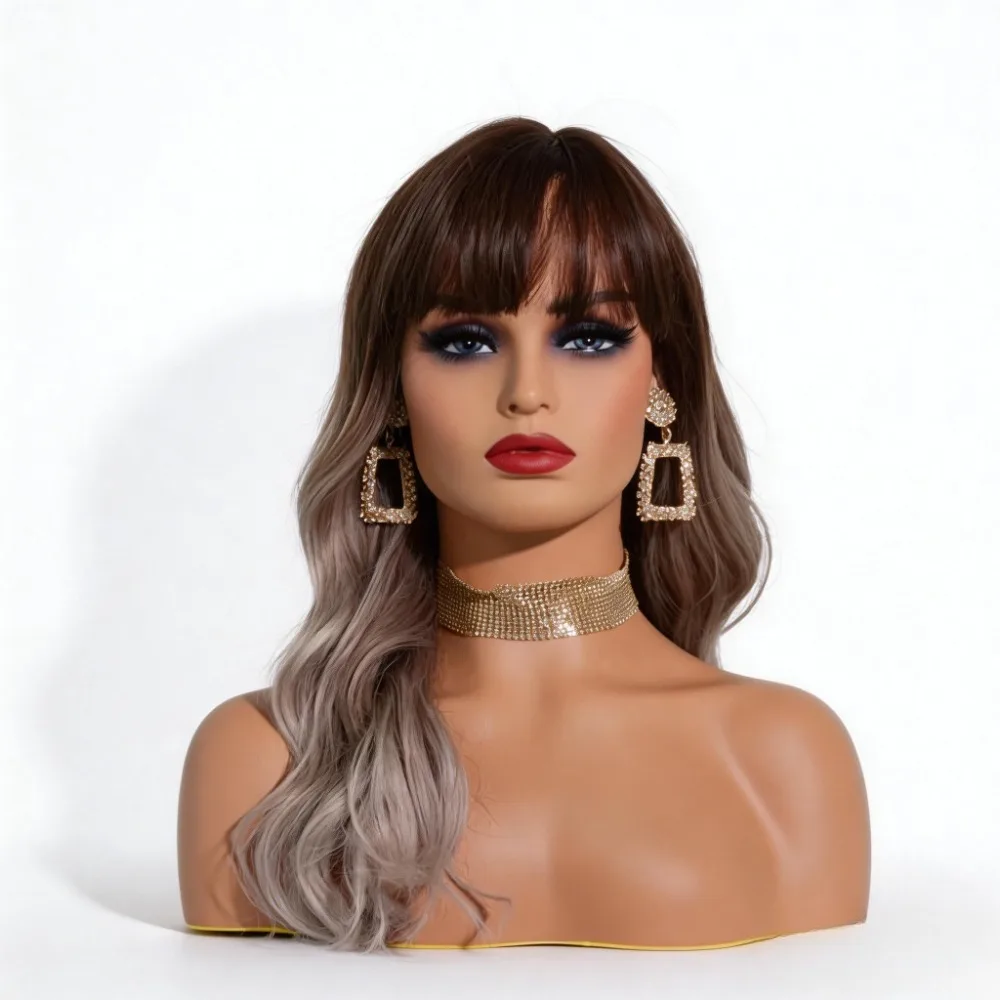 

Realistic Mannequin Head with Shoulders - Perfect for Wig, Earrings & Necklace Showcase