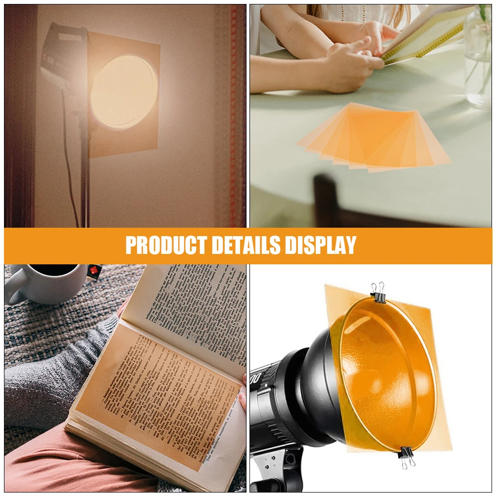 

Light Filter Sheets Flash Gels Color Correction Lighting Gels Light Diffuser Film For Photography Pvc Studio Classroom