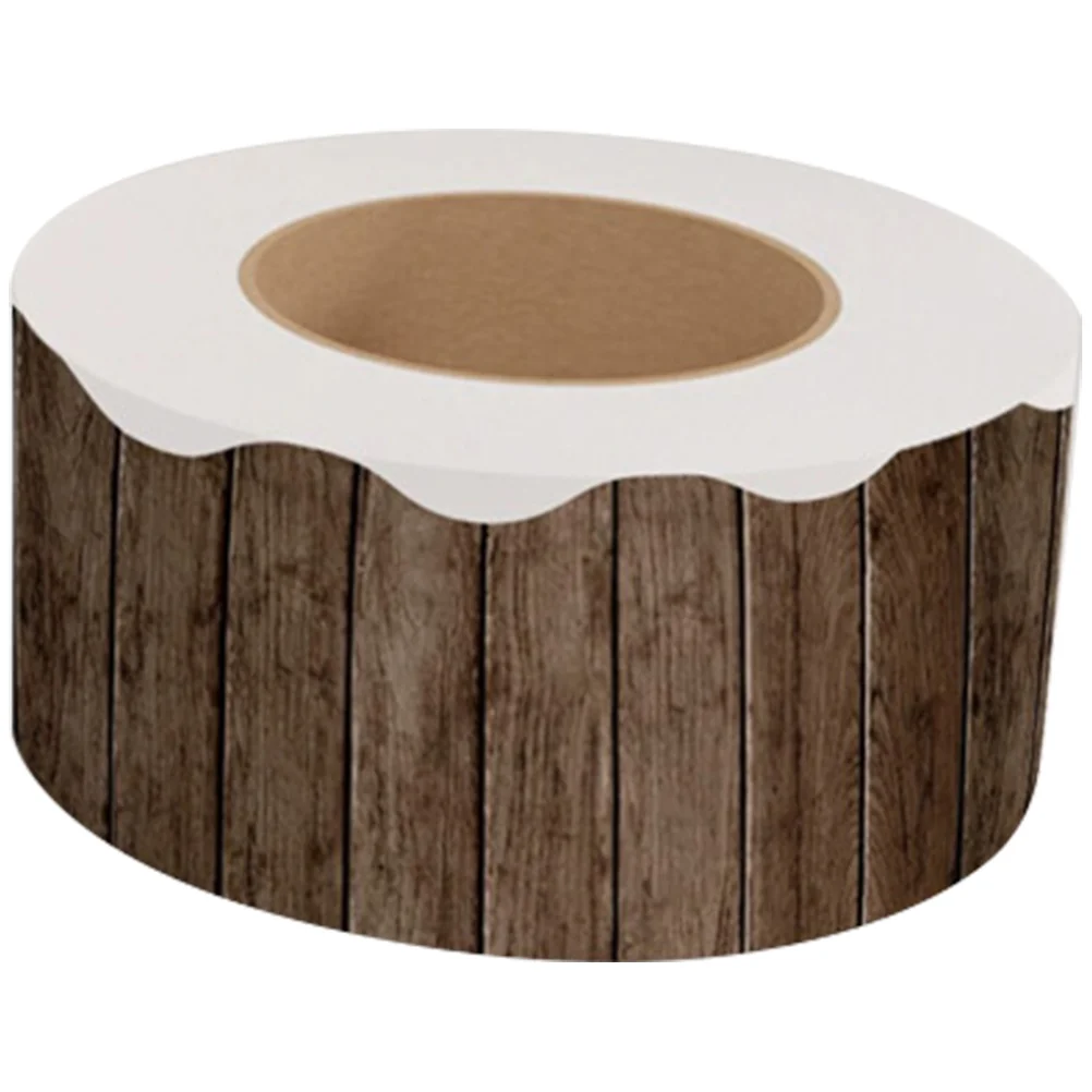 

1pcs Wooden Bulletin Board Border Classroom Decor Plank Trim Blackboard Frame Stickers 1 Roll Wood Grain Pattern For