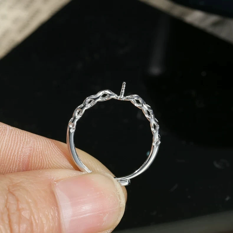 

Основы для регулируемых колец из стерлингового серебра S925, фурнитура для ювелирных изделий, компоненты для жемчуга 7-8 мм, 3 шт./лот